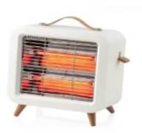 A white heater with a handle
AI-generated content may be incorrect.